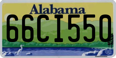 AL license plate 66CI550