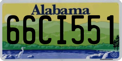 AL license plate 66CI551