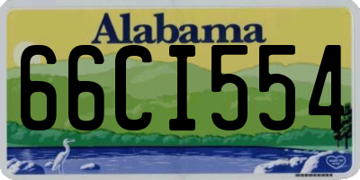 AL license plate 66CI554