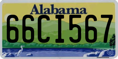 AL license plate 66CI567