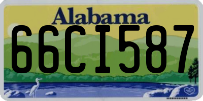 AL license plate 66CI587