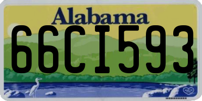 AL license plate 66CI593