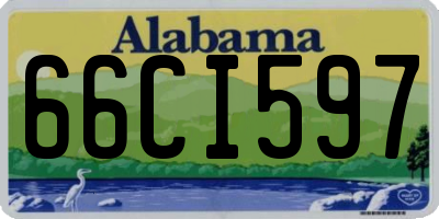 AL license plate 66CI597