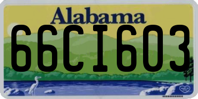 AL license plate 66CI603