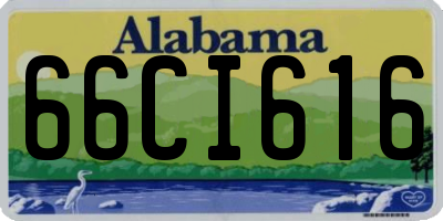 AL license plate 66CI616