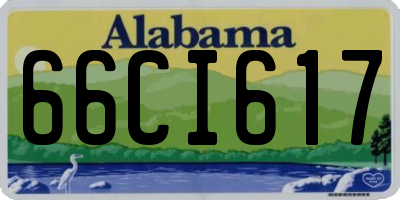AL license plate 66CI617