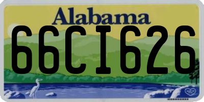 AL license plate 66CI626