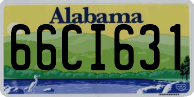 AL license plate 66CI631