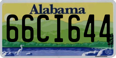 AL license plate 66CI644