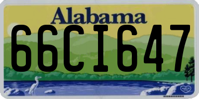 AL license plate 66CI647