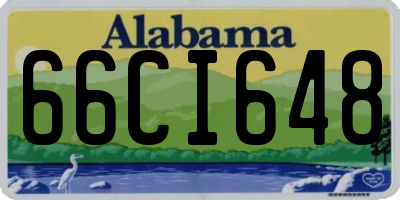 AL license plate 66CI648