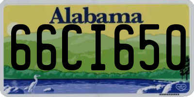 AL license plate 66CI650