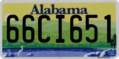 AL license plate 66CI651