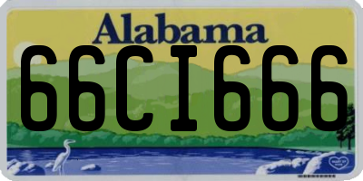 AL license plate 66CI666