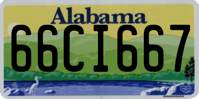 AL license plate 66CI667