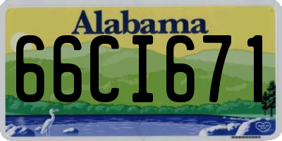 AL license plate 66CI671