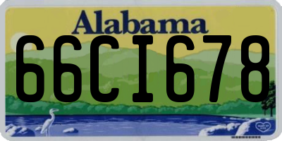 AL license plate 66CI678