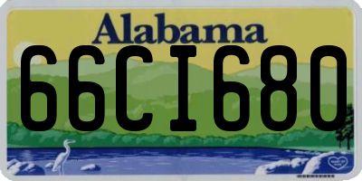 AL license plate 66CI680