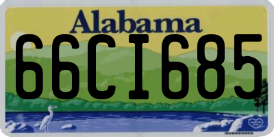 AL license plate 66CI685