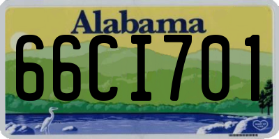 AL license plate 66CI701
