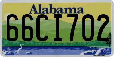 AL license plate 66CI702