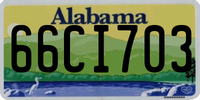 AL license plate 66CI703