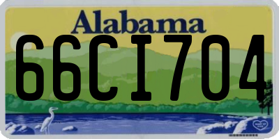 AL license plate 66CI704
