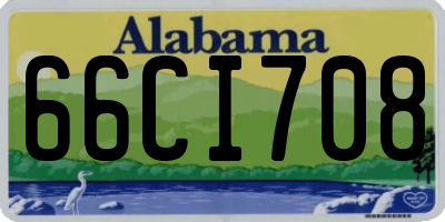 AL license plate 66CI708