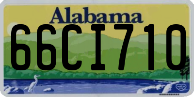 AL license plate 66CI710