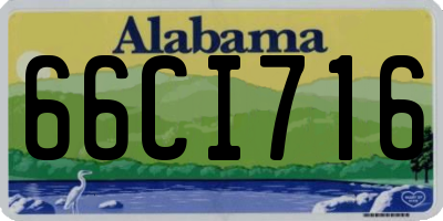 AL license plate 66CI716