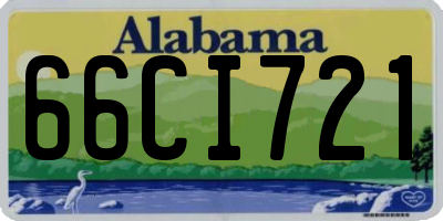 AL license plate 66CI721