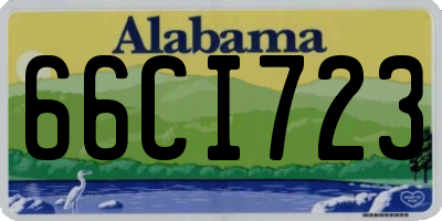 AL license plate 66CI723