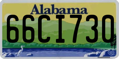 AL license plate 66CI730