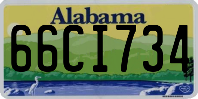 AL license plate 66CI734