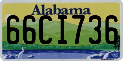 AL license plate 66CI736