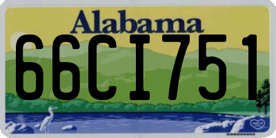 AL license plate 66CI751