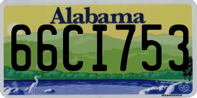AL license plate 66CI753