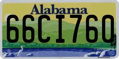 AL license plate 66CI760