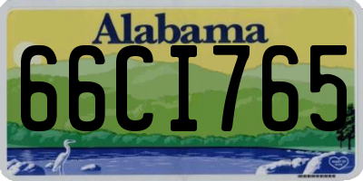 AL license plate 66CI765
