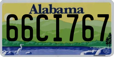 AL license plate 66CI767