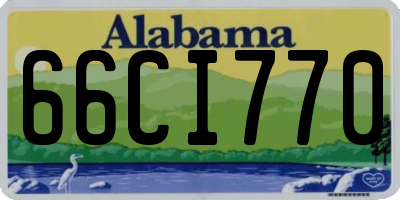 AL license plate 66CI770