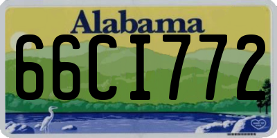 AL license plate 66CI772