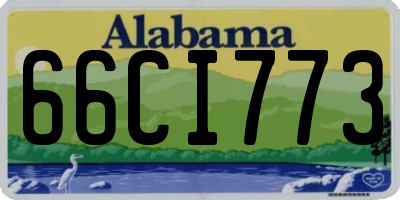 AL license plate 66CI773