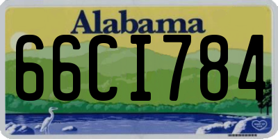 AL license plate 66CI784