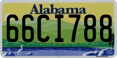 AL license plate 66CI788
