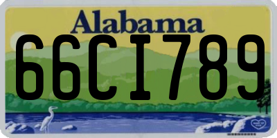 AL license plate 66CI789