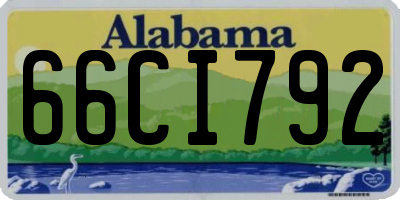 AL license plate 66CI792