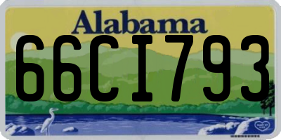 AL license plate 66CI793