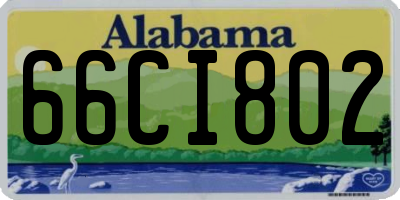 AL license plate 66CI802