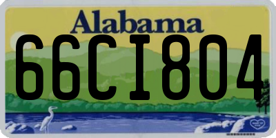 AL license plate 66CI804